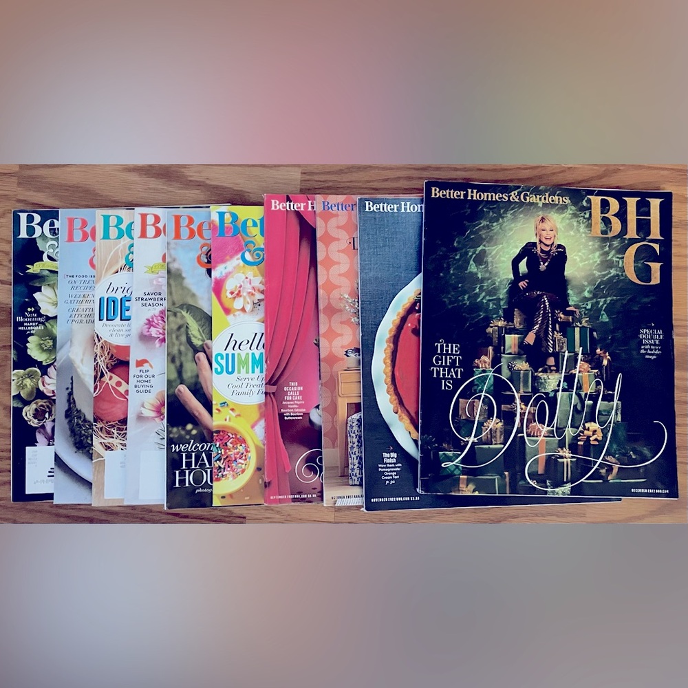 Better Homes & Gardens Entire 2022 lot of 10 magazines incl. Harry Styles issue